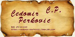 Čedomir Perković vizit kartica